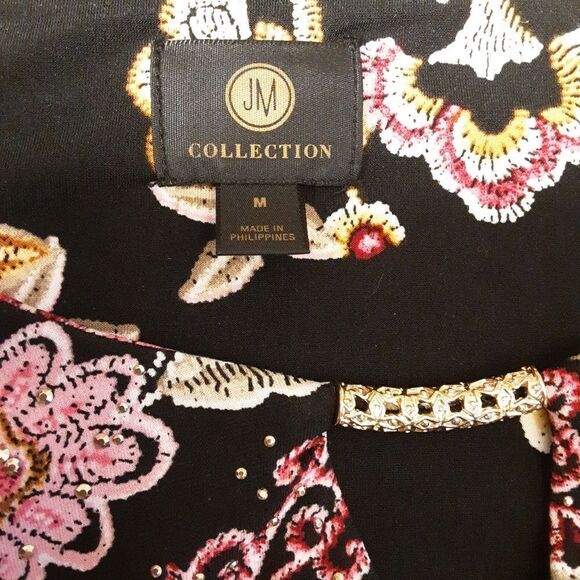 JM COLLECTION DRESS Lushly Embroidered Boho Mini Tunic Oversized‎ - Picture 6 of 13